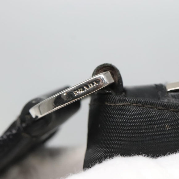 PRADA Shoulder Bag Nylon Black Auth 119572