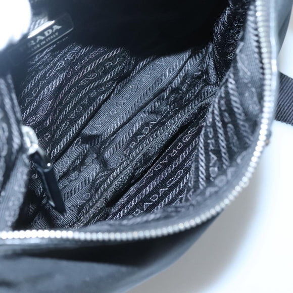 PRADA Shoulder Bag Nylon Black Auth 119572