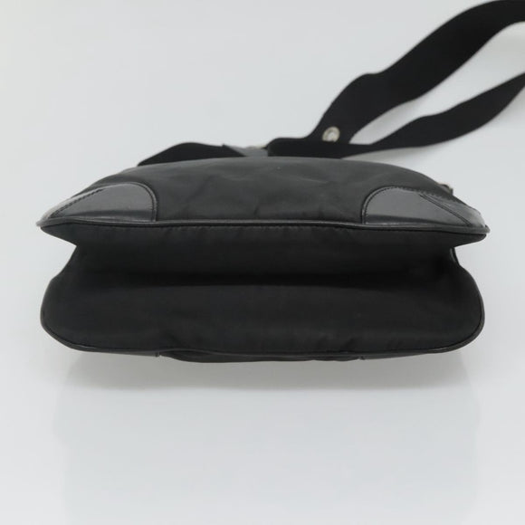 PRADA Shoulder Bag Nylon Black Auth 119572