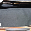 FENDI Pecan Canvas Hand Bag Brown Gold Auth 119578-11