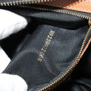FENDI Pecan Canvas Hand Bag Brown Gold Auth 119578-12