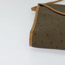 SAINT LAURENT Shoulder Bag PVC Leather Brown Gold Auth 119580-8