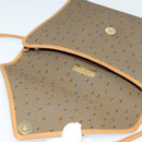 SAINT LAURENT Shoulder Bag PVC Leather Brown Gold Auth 119580-10