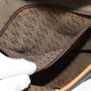 SAINT LAURENT Shoulder Bag PVC Leather Brown Gold Auth 119580-12