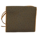 SAINT LAURENT Shoulder Bag PVC Leather Brown Gold Auth 119580-2