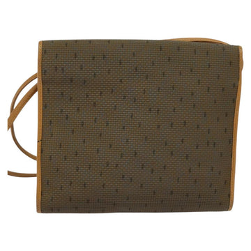 SAINT LAURENT Shoulder Bag PVC Leather Brown Gold Auth 119580 - 0