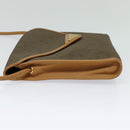 SAINT LAURENT Shoulder Bag PVC Leather Brown Gold Auth 119580-3