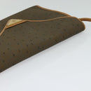 SAINT LAURENT Shoulder Bag PVC Leather Brown Gold Auth 119580-6