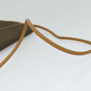 SAINT LAURENT Shoulder Bag PVC Leather Brown Gold Auth 119580-7