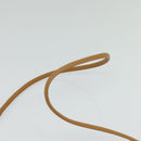 SAINT LAURENT Shoulder Bag PVC Leather Brown Gold Auth 119580-14