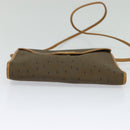 SAINT LAURENT Shoulder Bag PVC Leather Brown Gold Auth 119580-5