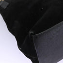 GUCCI Bamboo Hand Bag Suede 2way Black Gold 002 2058 0508 0 Auth 119581-16