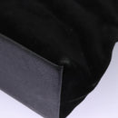 GUCCI Bamboo Hand Bag Suede 2way Black Gold 002 2058 0508 0 Auth 119581-17