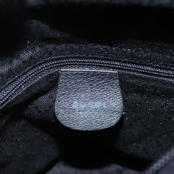 GUCCI Bamboo Hand Bag Suede 2way Black Gold 002 2058 0508 0 Auth 119581