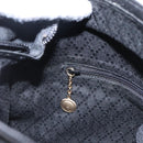 GUCCI Bamboo Hand Bag Suede 2way Black Gold 002 2058 0508 0 Auth 119581-23