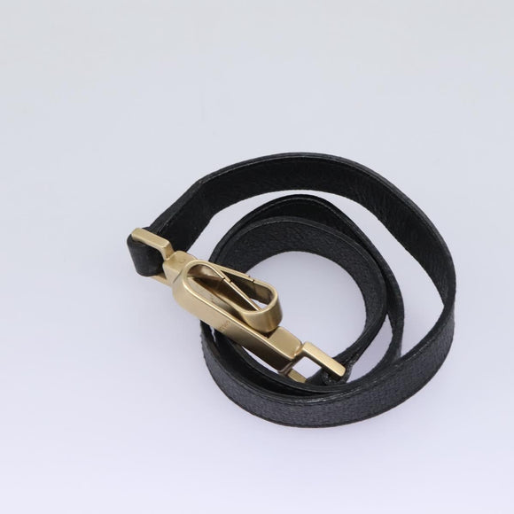 GUCCI Bamboo Hand Bag Suede 2way Black Gold 002 2058 0508 0 Auth 119581