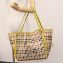 BURBERRY Nova Check Tote Bag PVC Beige Auth 119595-20