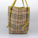 BURBERRY Nova Check Tote Bag PVC Beige Auth 119595-3