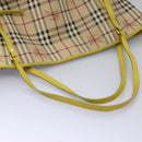 BURBERRY Nova Check Tote Bag PVC Beige Auth 119595-8
