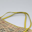 BURBERRY Nova Check Tote Bag PVC Beige Auth 119595-9