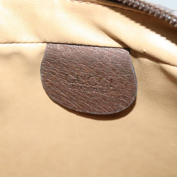 GUCCI GG Supreme Web Sherry Line Bag PVC Beige Gold 001 115 6655 Auth 119601