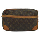 LOUIS VUITTON Monogram Compiegne 28 Clutch Bag M51845 LV Auth 119603-2