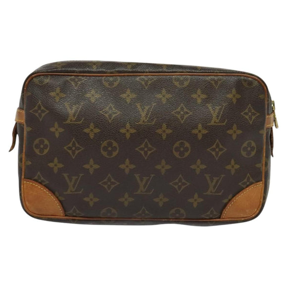 LOUIS VUITTON Monogram Compiegne 28 Clutch Bag M51845 LV Auth 119603