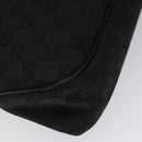 GUCCI GG Canvas Shoulder Bag Black 121023 Auth 119620-15
