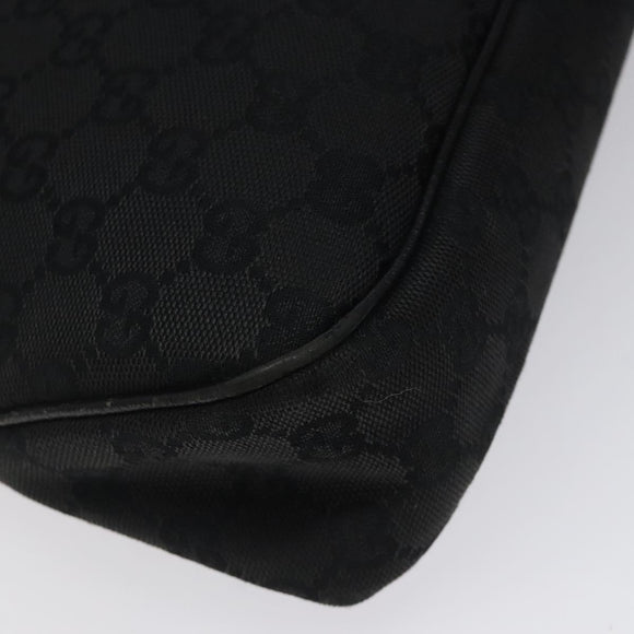 GUCCI GG Canvas Shoulder Bag Black 121023 Auth 119620