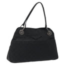 GUCCI GG Canvas Shoulder Bag Black 121023 Auth 119620-1