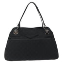 GUCCI GG Canvas Shoulder Bag Black 121023 Auth 119620-13