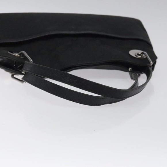GUCCI GG Canvas Shoulder Bag Black 121023 Auth 119620