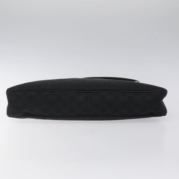 GUCCI GG Canvas Shoulder Bag Black 121023 Auth 119620