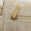 CHANEL New Travel Line Chain Wallet Nylon Gold CC Auth 119624-14