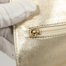 CHANEL New Travel Line Chain Wallet Nylon Gold CC Auth 119624-18
