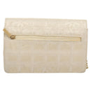 CHANEL New Travel Line Chain Wallet Nylon Gold CC Auth 119624-3