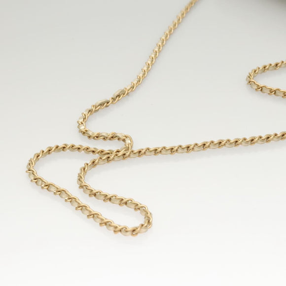 CHANEL New Travel Line Chain Wallet Nylon Gold CC Auth 119624