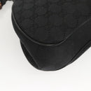 GUCCI GG Canvas Bamboo Push Lock Hand Bag Black Auth 119629A-12