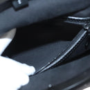 GUCCI GG Canvas Bamboo Push Lock Hand Bag Black Auth 119629A-20