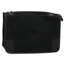 GUCCI GG Canvas Clutch Bag Black Gold Auth 119645-1