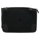 GUCCI GG Canvas Clutch Bag Black Gold Auth 119645-13
