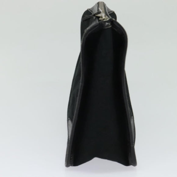 GUCCI GG Canvas Clutch Bag Black Gold Auth 119645