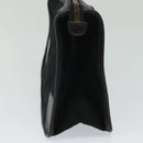 GUCCI GG Canvas Clutch Bag Black Gold Auth 119645-4