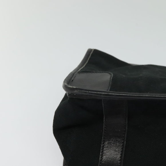 GUCCI GG Canvas Clutch Bag Black Gold Auth 119645