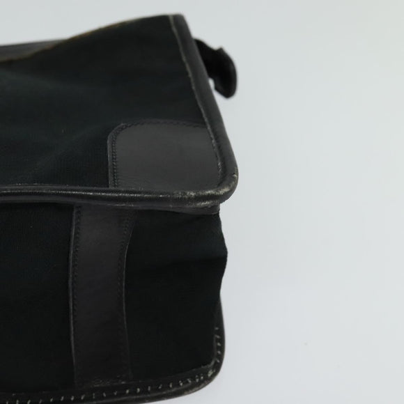 GUCCI GG Canvas Clutch Bag Black Gold Auth 119645