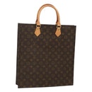 LOUIS VUITTON Monogram Sac Plat Hand Bag M51140 LV Auth 119655-1