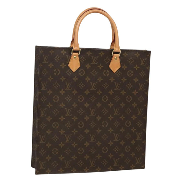 LOUIS VUITTON Monogram Sac Plat Hand Bag M51140 LV Auth 119655