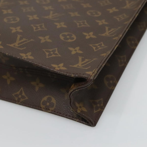 LOUIS VUITTON Monogram Sac Plat Hand Bag M51140 LV Auth 119655