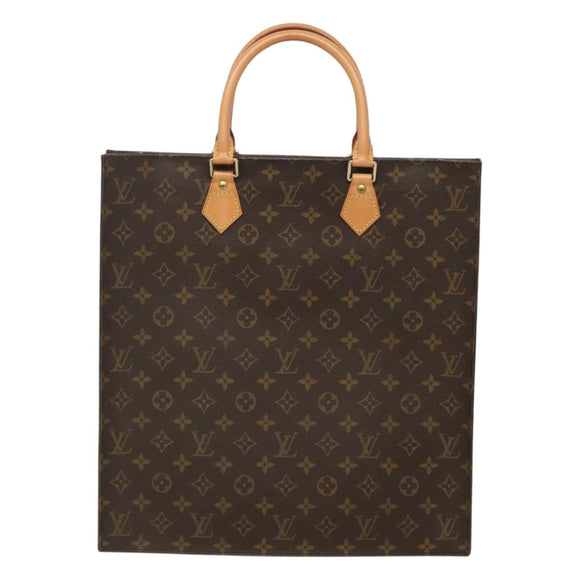 LOUIS VUITTON Monogram Sac Plat Hand Bag M51140 LV Auth 119655