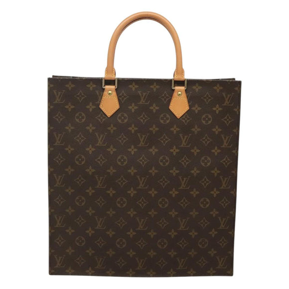 LOUIS VUITTON Monogram Sac Plat Hand Bag M51140 LV Auth 119655